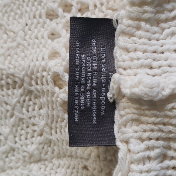 CT725 Wooden Ships "Paola Buendia" Cream Sweater Long Sleeve S/M - Picture 4 of 6